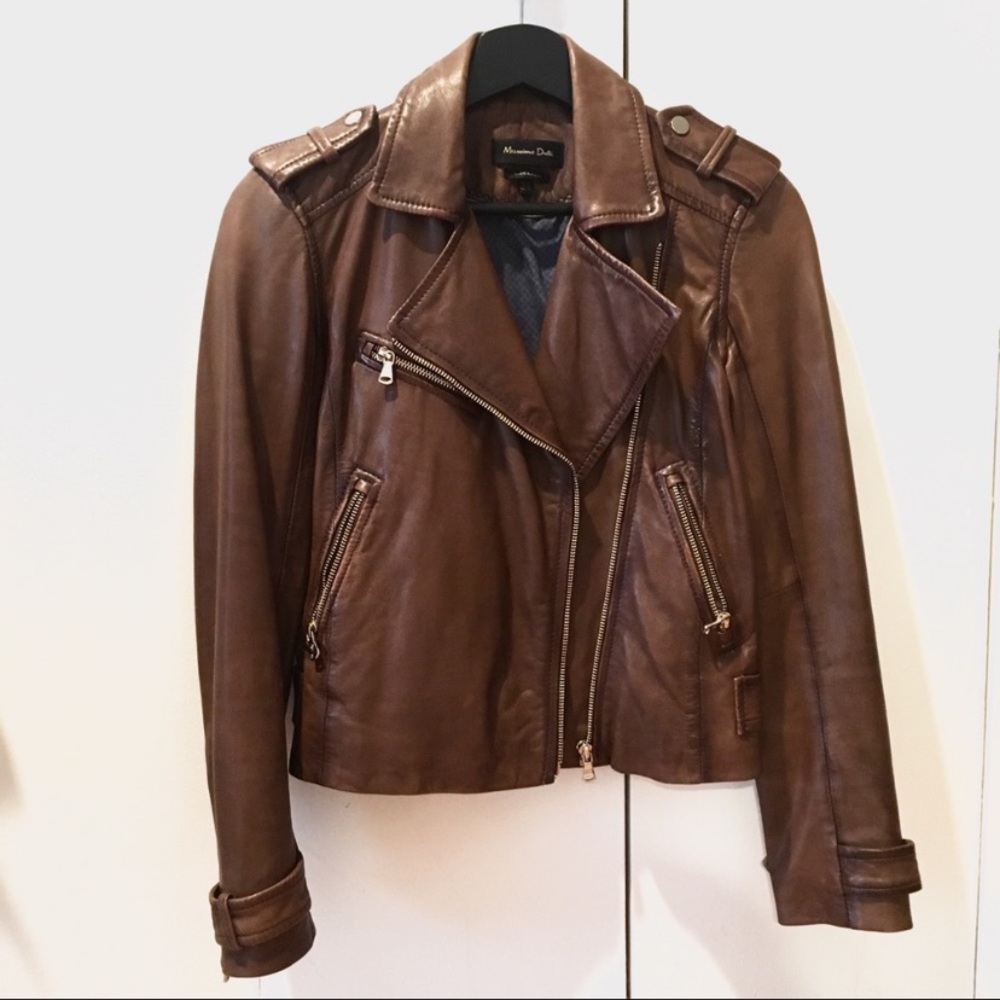 Massimo dutti butter soft leather jacket xs